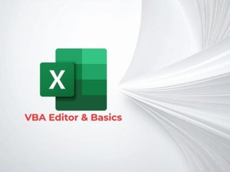 Excel VBA Editor & Basics